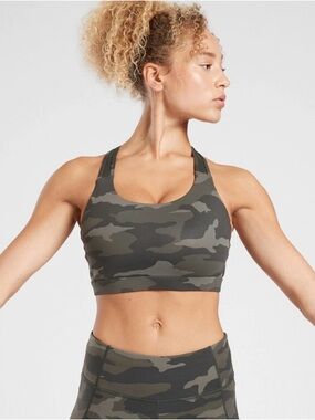 Athleta Contender Camouflage Printed Sports Bra